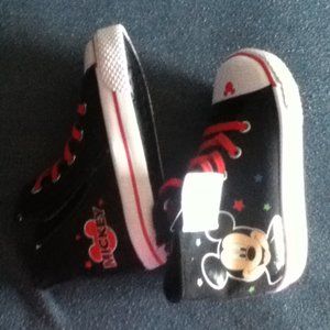 BRAND NEW Little Boy High Top Mickey Mouse Sneakers Size 9 1/2